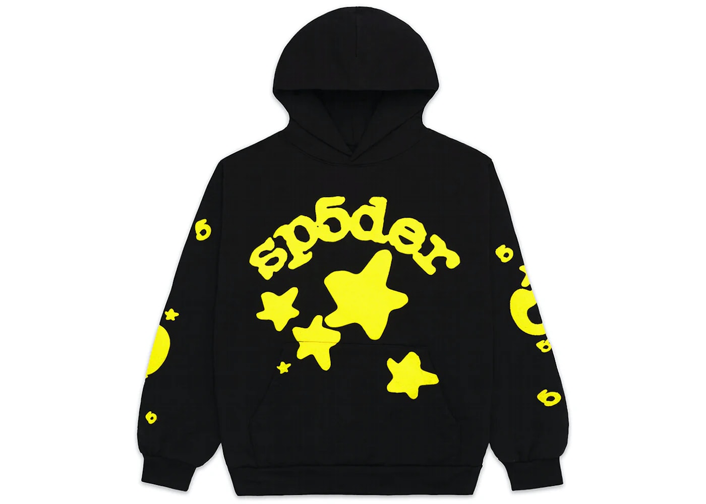 Sp5der Beluga Hoodie Onyx/Yellow - Unlocked Vault Inc